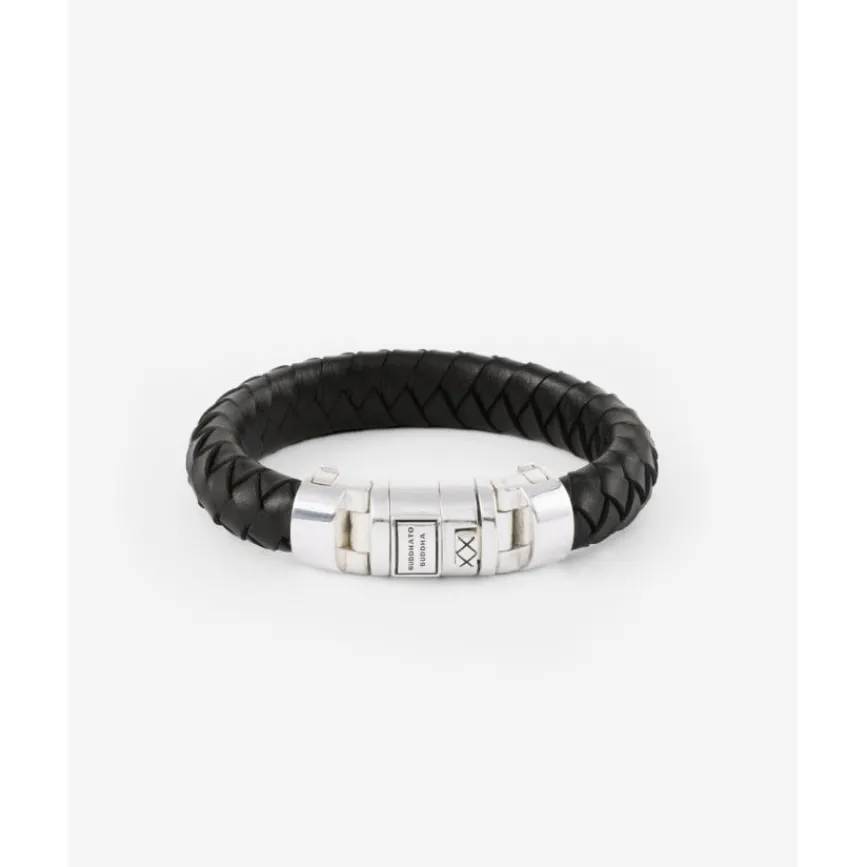 Buddha to Buddha Armband Ben Customized Set Zilver & leer Hot
