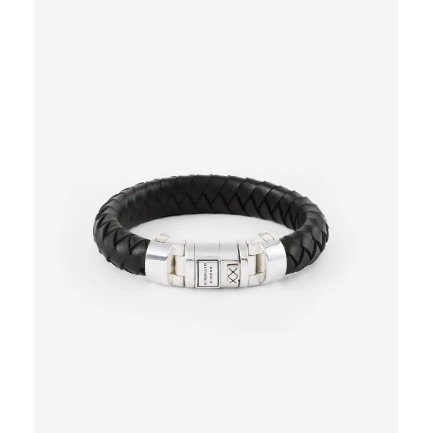Buddha to Buddha Armband Ben Customized Set Zilver & leer Hot