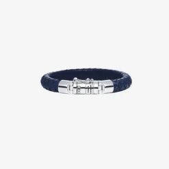 Buddha to Buddha Armband Ben Small Leer Blauw Best