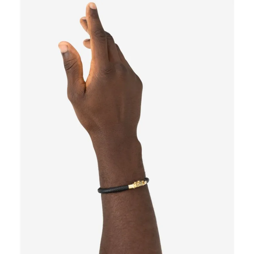 Buddha to Buddha Armband Bennett leer Goud 14kt Clearance