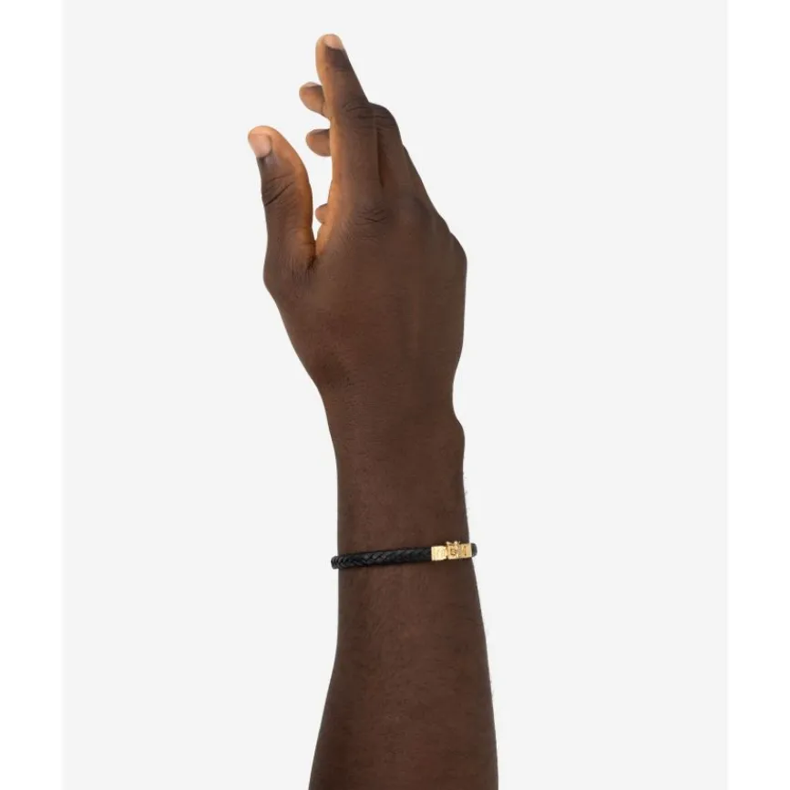 Buddha to Buddha Armband Chain Leer Goud 14kt Best