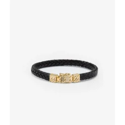 Buddha to Buddha Armband Chain Leer Goud 14kt Best