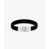 Buddha to Buddha Armband Edwin Small Leer Zwart Clearance