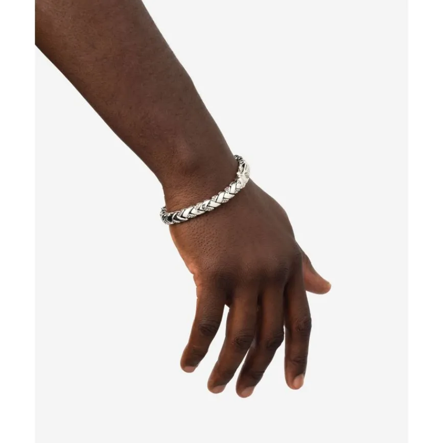 Buddha to Buddha Armband George Texture Zilver Discount