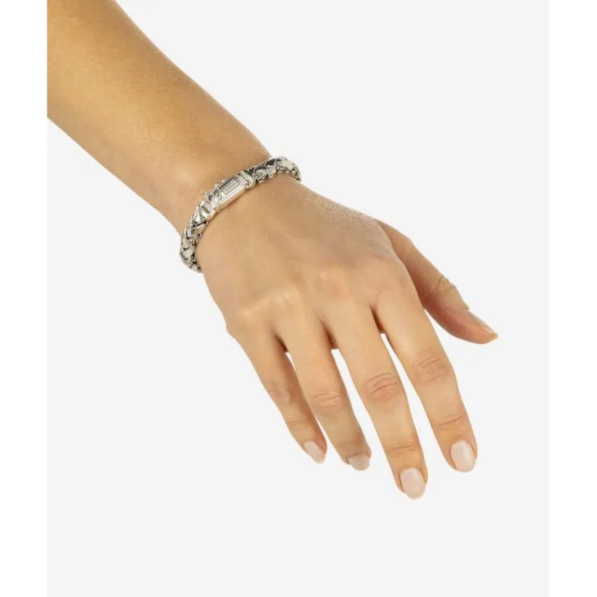 Buddha to Buddha Armband George Texture Zilver Discount