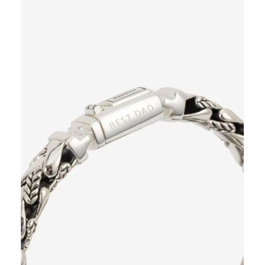 Buddha to Buddha Armband George Texture Zilver Discount