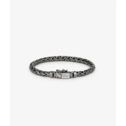 Buddha to Buddha Armband Katja XS Zwart Rhodium Shine Zilver Online