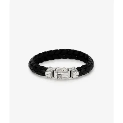 Buddha to Buddha Armband Mangky Leer Zwart Sale