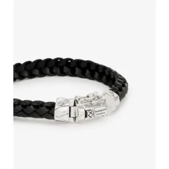 Buddha to Buddha Armband Mangky Small Leer Zwart Discount