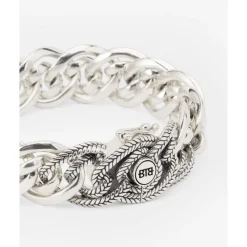 Buddha to Buddha Armband Nathalie Small Textuur Zilver Outlet