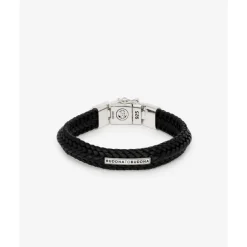Buddha to Buddha Armband Nurul Small Leer Zwart Clearance