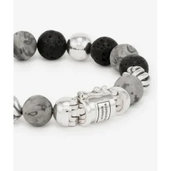 Buddha to Buddha Armband Spirit Bead Mix Grijs Picasso Jaspis Online