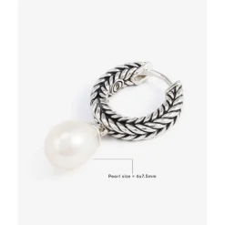 Buddha to Buddha Barbara Hoops Parel Zilver New