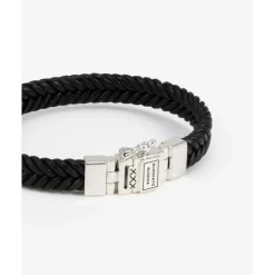 Buddha to Buddha Barbara Leren Armband Zwart Outlet