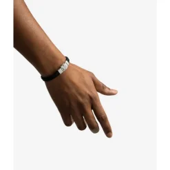 Buddha to Buddha Barbara Leren Armband Zwart Outlet