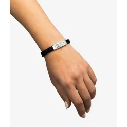 Buddha to Buddha Barbara Leren Armband Zwart Outlet