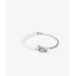 Buddha to Buddha Barbara Mini Parel Armband Zilver New