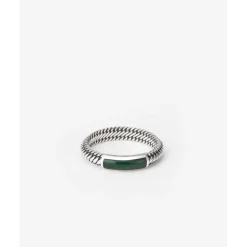 Buddha to Buddha Ben Mini (Edel)steen Ring Zilver Malachiet New