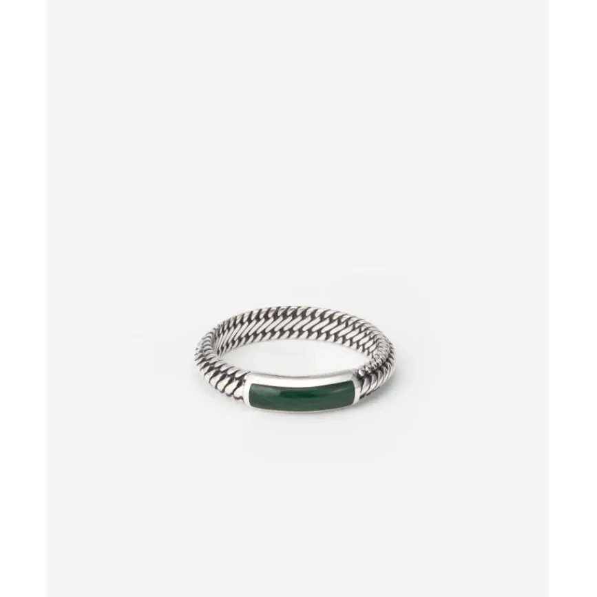 Buddha to Buddha Ben Mini (Edel)steen Ring Zilver Malachiet New
