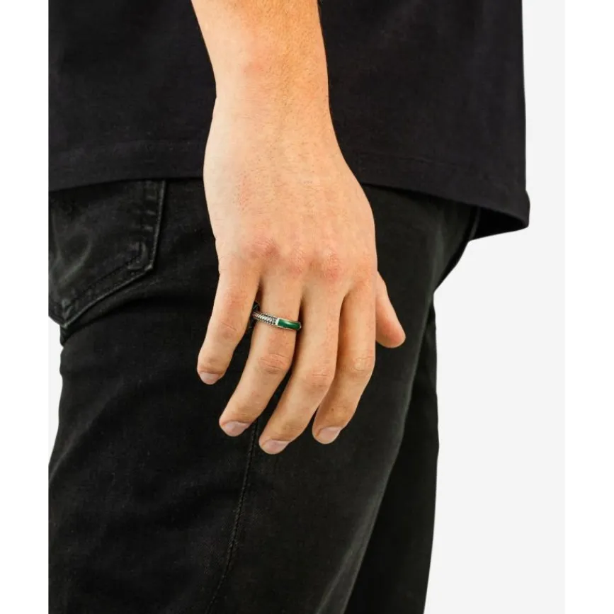 Buddha to Buddha Ben Mini (Edel)steen Ring Zilver Malachiet New