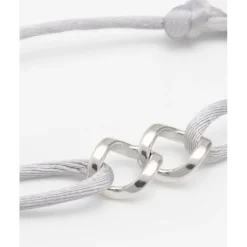Buddha to Buddha Chain XS Koord Armband Zilver Grijs Clearance