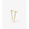 Buddha to Buddha Dubbel Hart Studs Single Piece Verguld Fashion