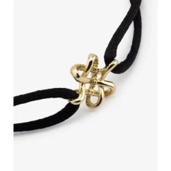 Buddha to Buddha Endless Knot Koordarmband Goud 14kt Zwart Discount