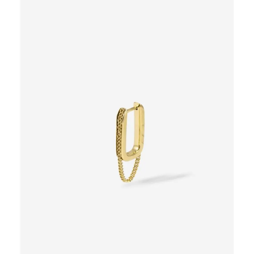 Buddha to Buddha Essential Hoop Chainlink Verguld Zilver Single Piece Clearance