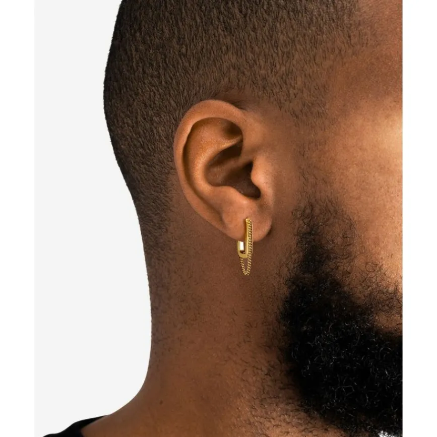 Buddha to Buddha Essential Hoop Chainlink Verguld Zilver Single Piece Clearance
