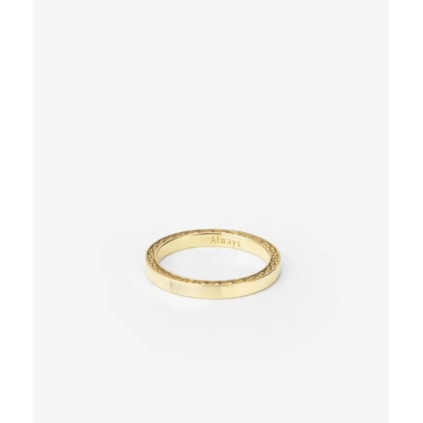 Buddha to Buddha George Mini Gladde Ring 14kt Goud Outlet