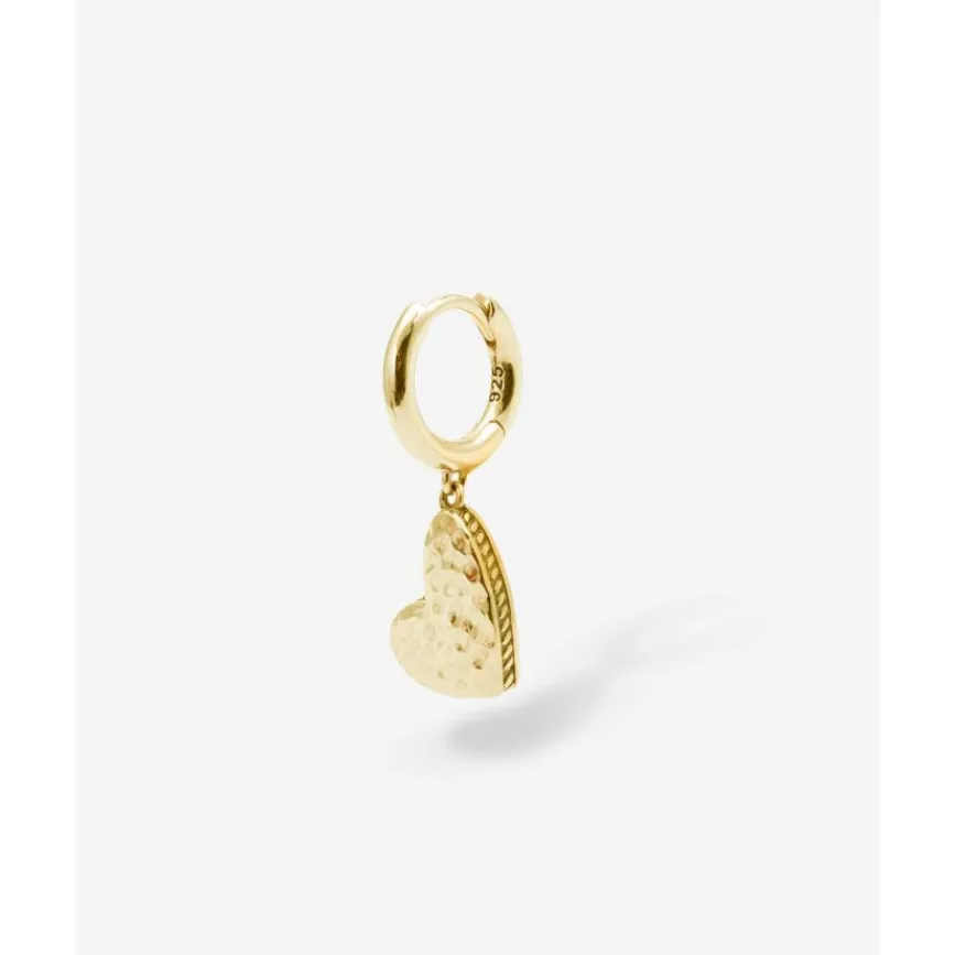 Buddha to Buddha Hart Oorbel Single Piece Verguld Outlet