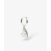 Buddha to Buddha Hart Oorbel Single Piece Zilver Best