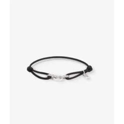 Buddha to Buddha Katja Koord Armband Zilver Zwart New