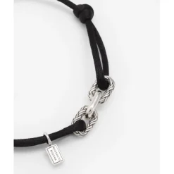 Buddha to Buddha Katja Koord Armband Zilver Zwart New