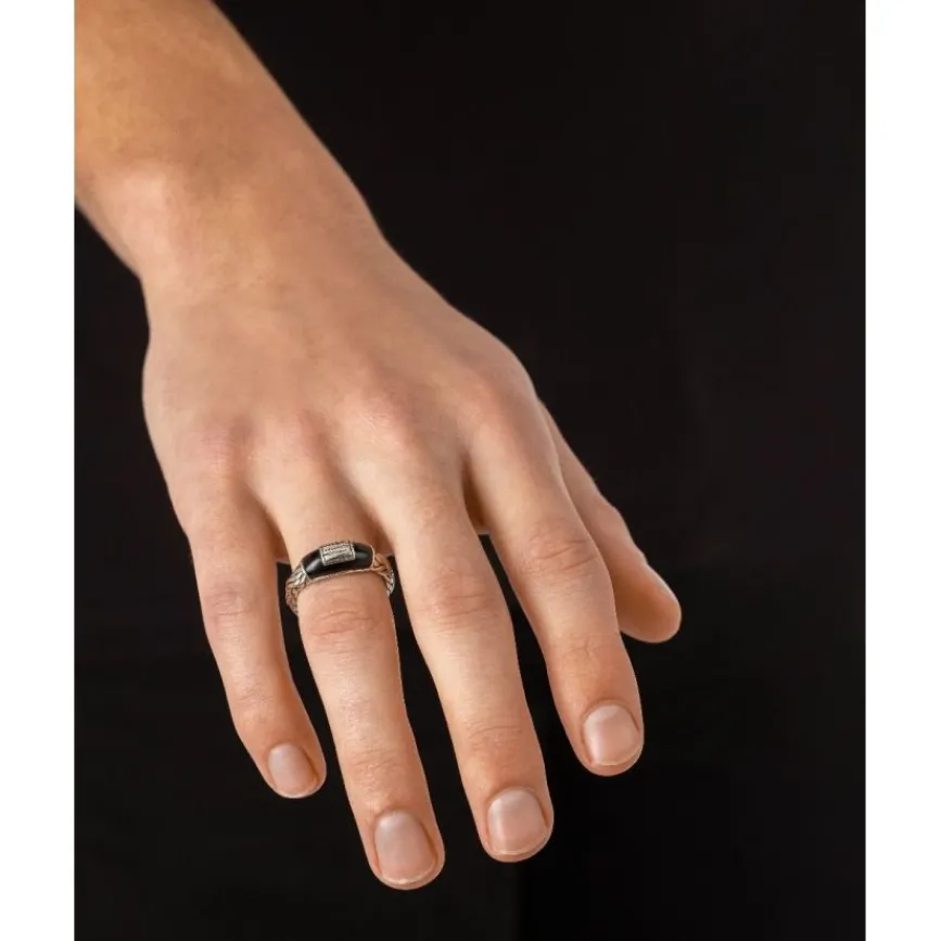 Buddha to Buddha Katja XS Black Onyx Ring Silver Discount