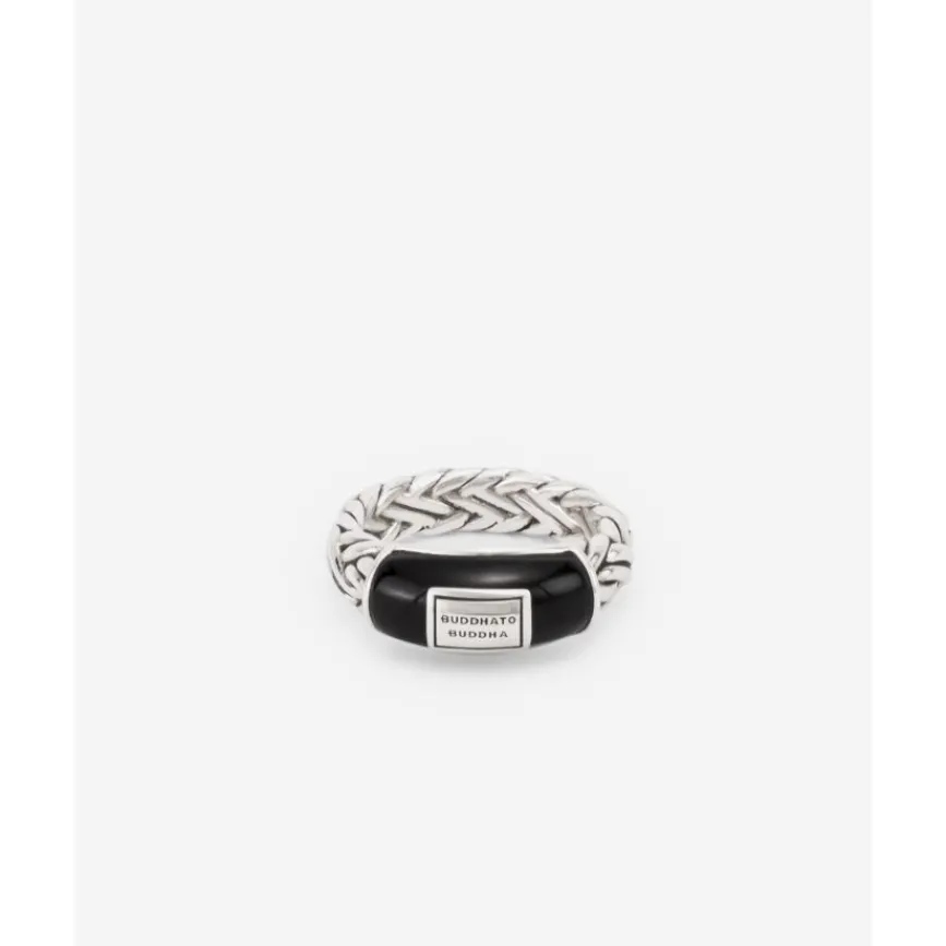 Buddha to Buddha Katja XS Black Onyx Ring Silver Discount