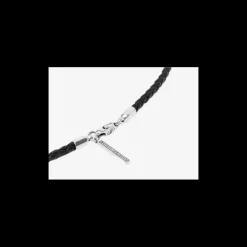 Buddha to Buddha Ketting Essential Mix Silver/Leather Black 60 cm Online