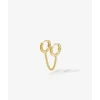 Buddha to Buddha Nathalie Hoops Dubbel Gelinkt Verguld Zilver Single Piece Hot