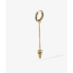 Buddha to Buddha Oorbel Ben 14kt Goud Single Piece Fashion
