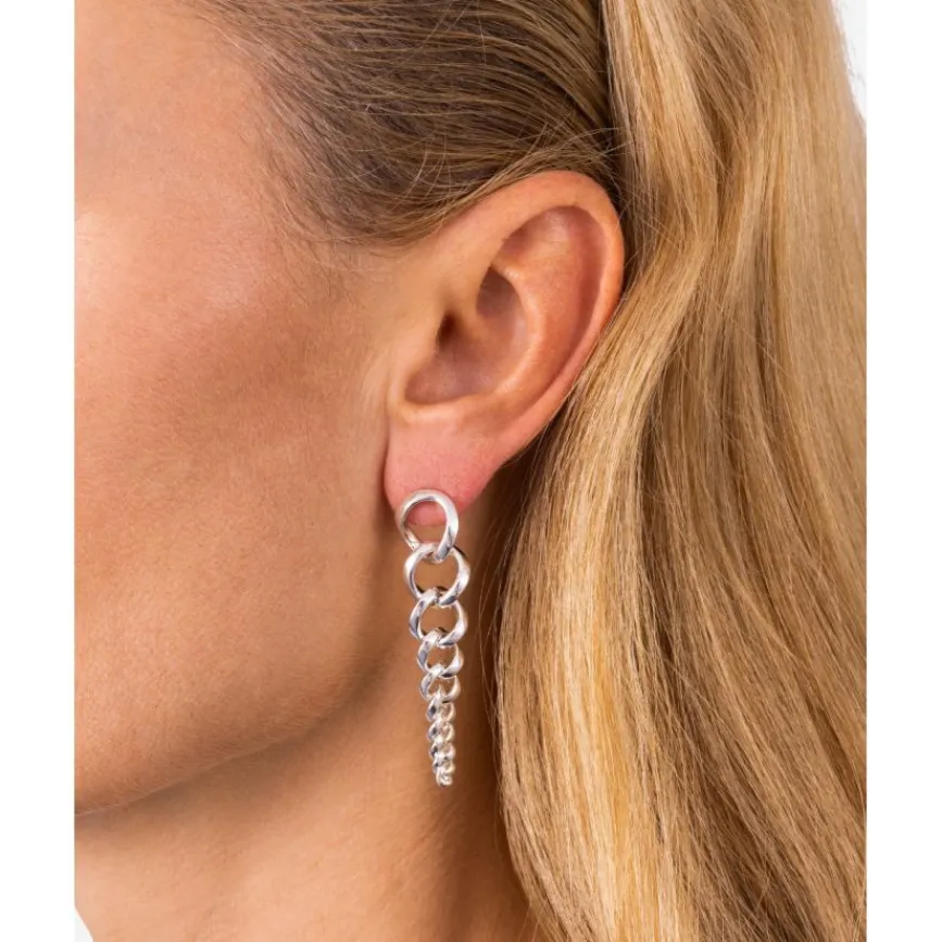Buddha to Buddha Oorbel Chain Gradient Zilver Single Piece Sale