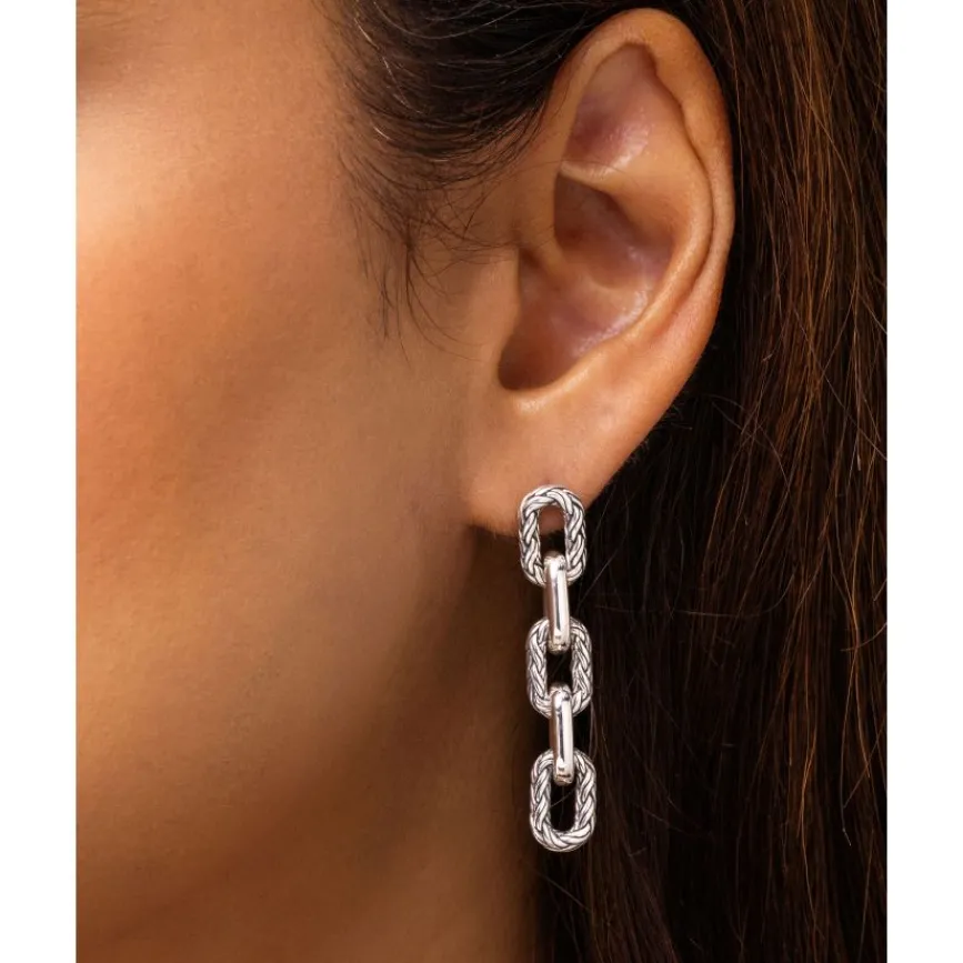 Buddha to Buddha Oorbel Katja Link Zilver Single Piece New