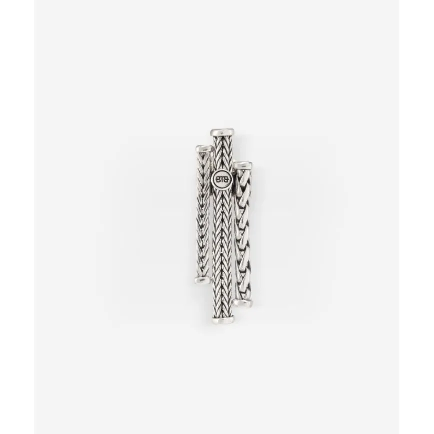Buddha to Buddha Oorbel Triple Mini Zilver Single Piece Hot