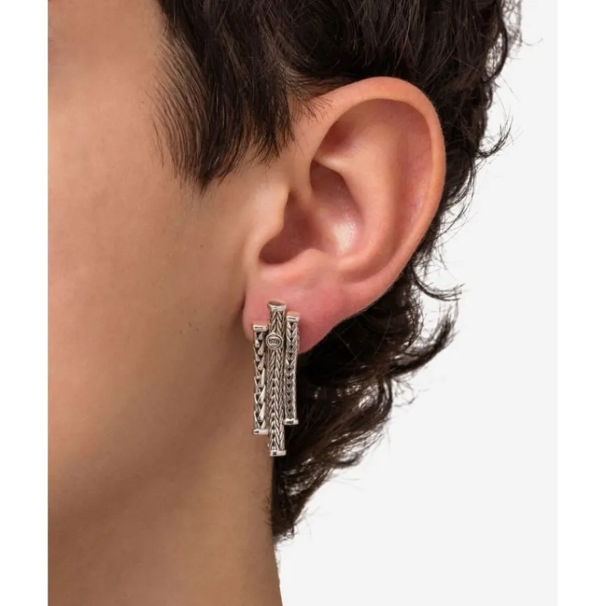 Buddha to Buddha Oorbel Triple Mini Zilver Single Piece Hot