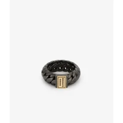 Buddha to Buddha Ring Ben Small Zwart Rhodium Goud 14kt Outlet