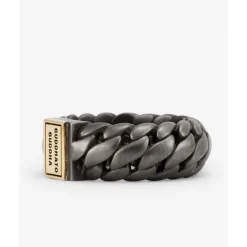 Buddha to Buddha Ring Ben Small Zwart Rhodium Goud 14kt Outlet