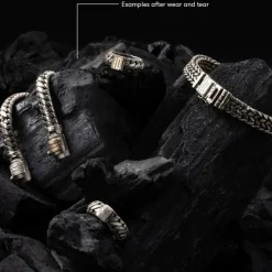 Buddha to Buddha Ring Ben Small Zwart Rhodium Goud 14kt Outlet