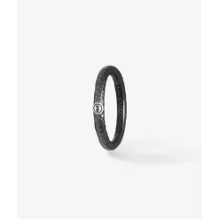 Buddha to Buddha Ring Dunia Hammered Zwart Fashion