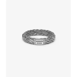 Buddha to Buddha Ring Katja XS Zwart Rhodium Shine Zilver Online