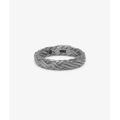 Buddha to Buddha Ring Katja XS Zwart Rhodium Shine Zilver Online